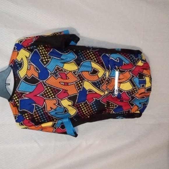 Weimo Star Cycling Shirt, L, Multi color Design, rear pocket pouches and zipper - Picture 4 of 10